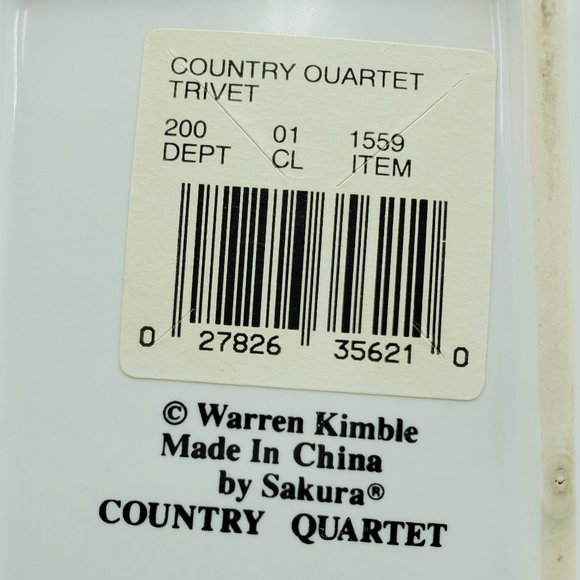 Sakura Warren Kimble Country Quartet Trivet Wall Decor Rooster Chicken Hen - Picture 6 of 7